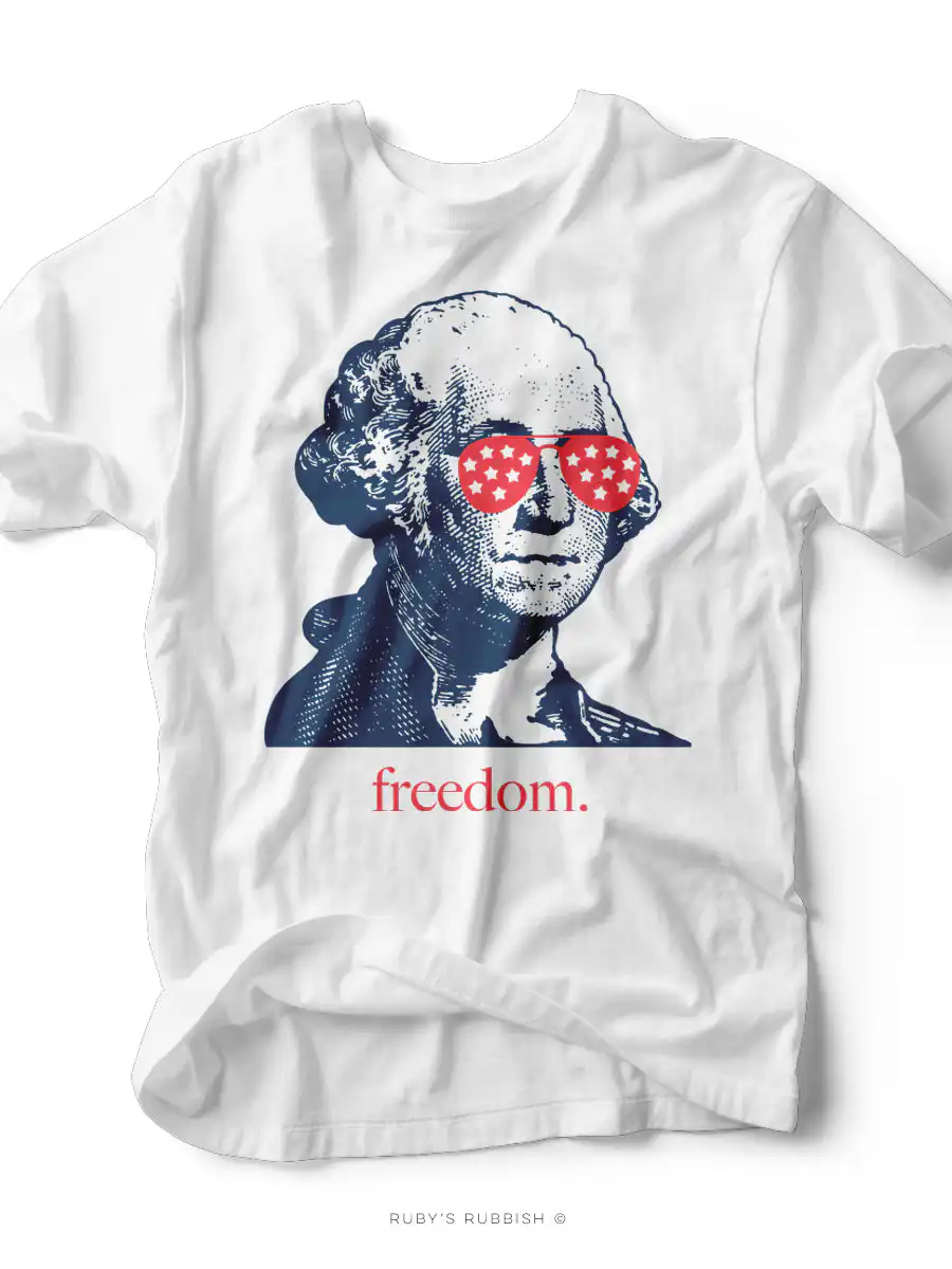 Freedom | Seasonal T-Shirt | Ruby’s Rubbish® - Blue & Red Design Freedom | Seasonal T-Shirt | Ruby’s Rubbish® - Blue & Red Design