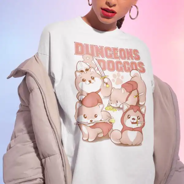 Funny Dungeons Doggos DnD Board Game Unisex Shirt