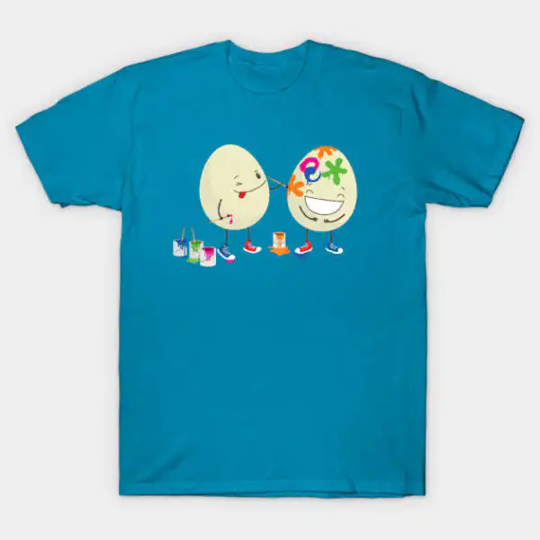 Funny Easter Eggs Decorating Each Other T-Shirt Unisex Tee