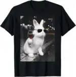 Funny Wine Glasses Bunny Eggs Happy Easter Day Drink Team T-Shirt | Cheeky Spring Relic