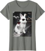 Funny Wine Glasses Bunny Eggs Happy Easter Day Drink Team T-Shirt | Cheeky Spring Relic