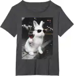 Funny Wine Glasses Bunny Eggs Happy Easter Day Drink Team T-Shirt | Cheeky Spring Relic
