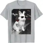 Funny Wine Glasses Bunny Eggs Happy Easter Day Drink Team T-Shirt | Cheeky Spring Relic