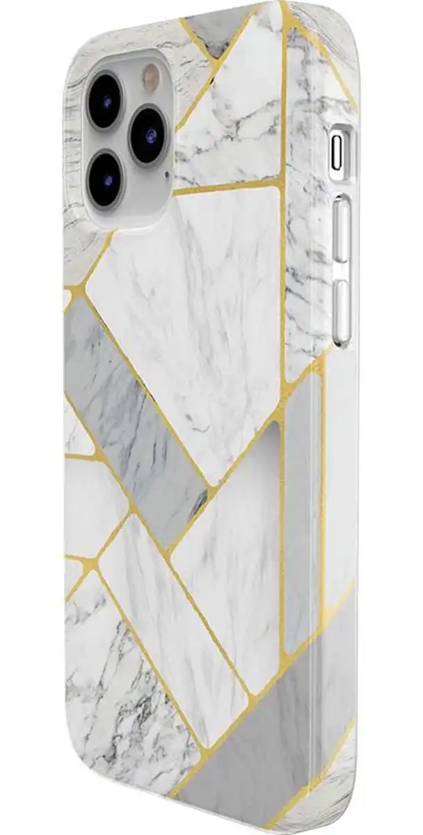 Geo White and Gold Marble Boho Chic Phone Case
