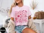 Girly Cincinnati Baseball Game Day Doodle Shirt