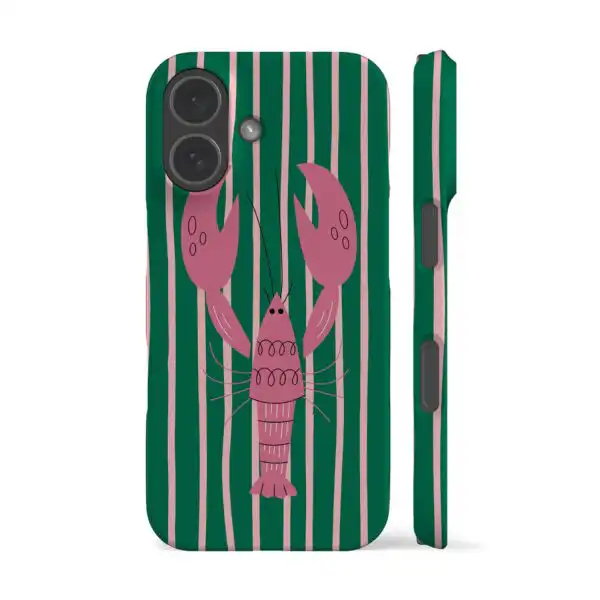 Green Lobster Stylish Shockproof Phone Case for iPhone