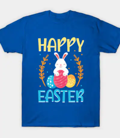 Happy Easter Bunny Rabbit with Easter Eggs T-Shirt | Editorial Drop