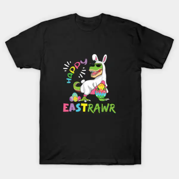 Happy Eastrawr Funny Easter Dinosaur Bunny Costume T-Shirt | Editorial Drop