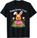 Happy Quackin' Easter Cruise Duck Bunny Ears Glasses Fun T-Shirt | Whimsy Bloom