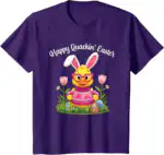 Happy Quackin' Easter Cruise Duck Bunny Ears Glasses Fun T-Shirt | Whimsy Bloom