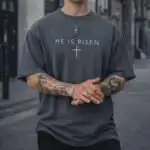 He Is Risen Christian Easter Matthew 28:6 Scripture Shirt