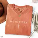 He Is Risen Christian Easter Matthew 28:6 Scripture Shirt