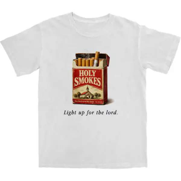 Holy Smokes T Shirt - Soft, 100% Cotton Graphic Tee