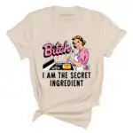 I Am The Secret Ingredient Tee with Retro Kitchen Illustration