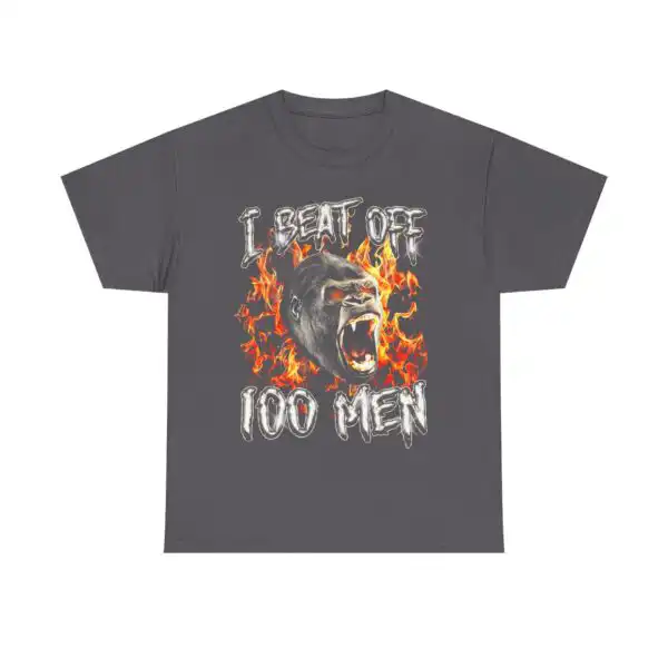 I Beat Off 100 Men T-Shirt - Unisex Heavy Cotton Tee