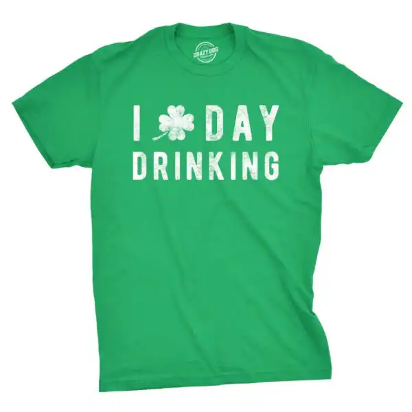I Clover Day Drinking Men's T Shirt - Funny St. Patrick's Tee