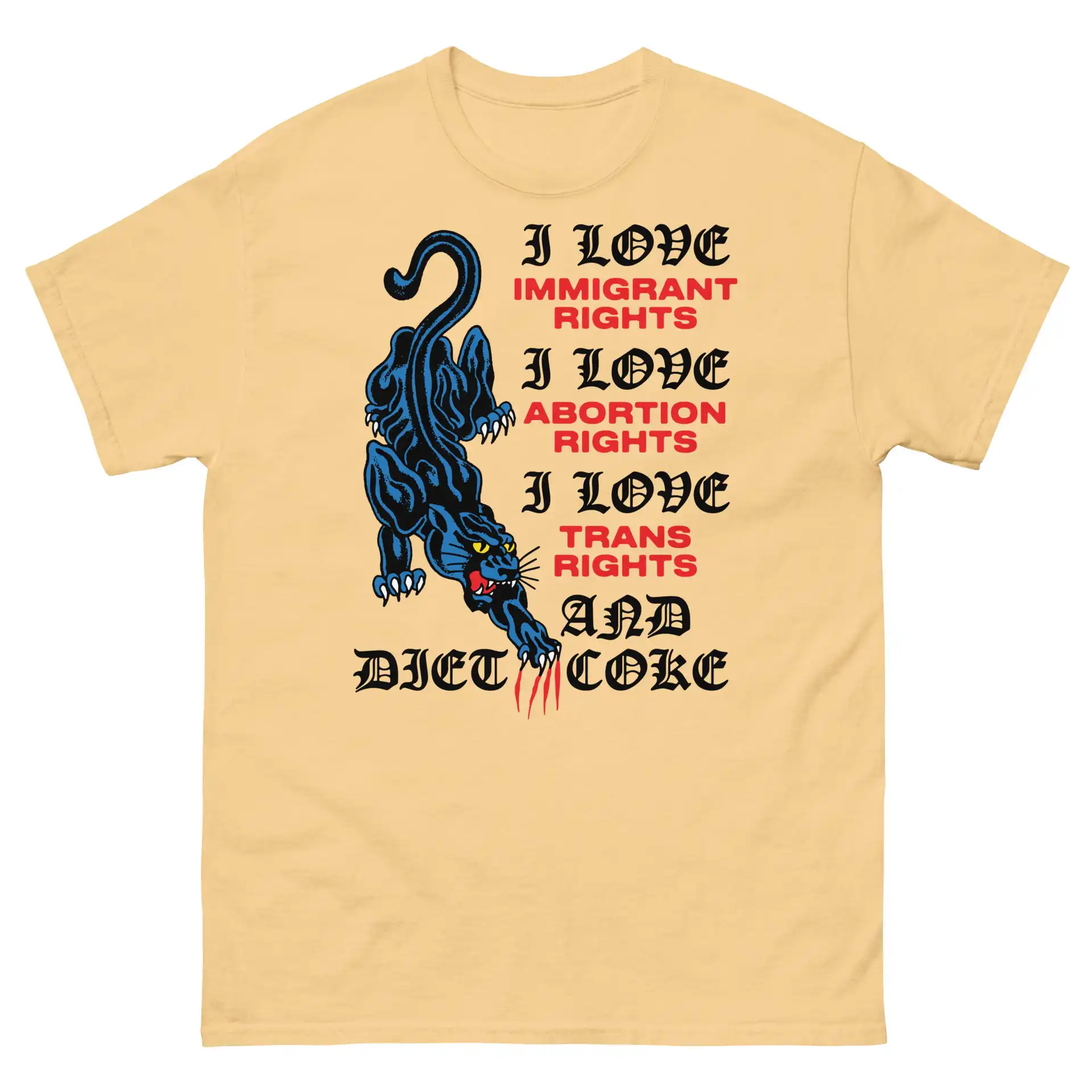 I love immigrant rights, abortion rights & trans rights graphic tee I love immigrant rights, abortion rights & trans rights graphic tee