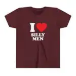 I Love Silly Men Baby Tee Short Sleeve Crop Top - Y2K Cute Gift
