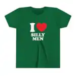 I Love Silly Men Baby Tee Short Sleeve Crop Top - Y2K Cute Gift
