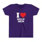 I Love Silly Men Baby Tee Short Sleeve Crop Top - Y2K Cute Gift