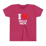 I Love Silly Men Baby Tee Short Sleeve Crop Top - Y2K Cute Gift
