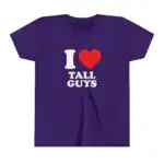 I Love Tall Guys Baby Tee Short Sleeve Crop Top Cute Gift - Free Shipping Over $35