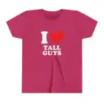 I Love Tall Guys Baby Tee Short Sleeve Crop Top Cute Gift - Free Shipping Over $35