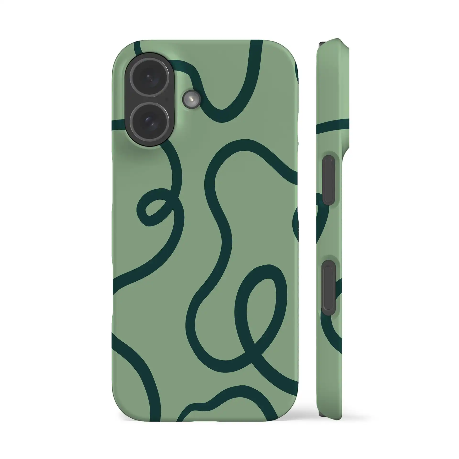 Ink Lines Green Aesthetic Shockproof Phone Case Ink Lines Green Aesthetic Shockproof Phone Case