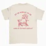 It Is What It Is Funny Raccoon Retro Graphic Shirt