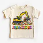 Kids Eggs-Cavator Excavator Easter Egg Hunting Shirt