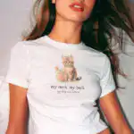 Kitty Attack Micro Rib Baby Tee | Editorial Streetwear