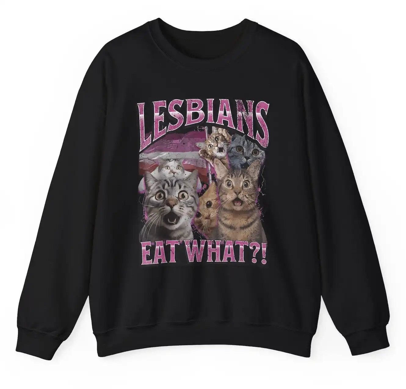 Lesbians Eat What? LGBTQ Humor Meme Sweatshirt Lesbians Eat What? LGBTQ Humor Meme Sweatshirt
