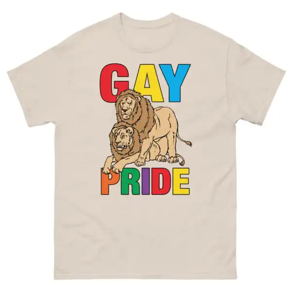 Lion Gay Pride Rainbow Graphic Shirt
