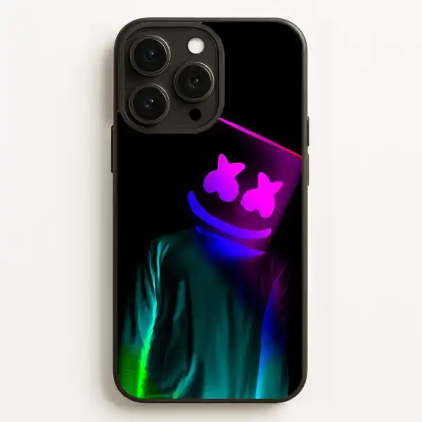 Marshmello In Lights EDM DJ White Helmet Phone Case