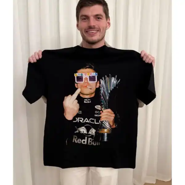 Max Verstappen Trophy Middle Finger Unisex T-Shirt - Ultra Comfy