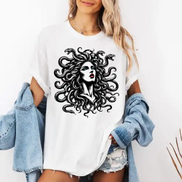 Medusa Goddess Snake Hair Mythology Witch Shirt
