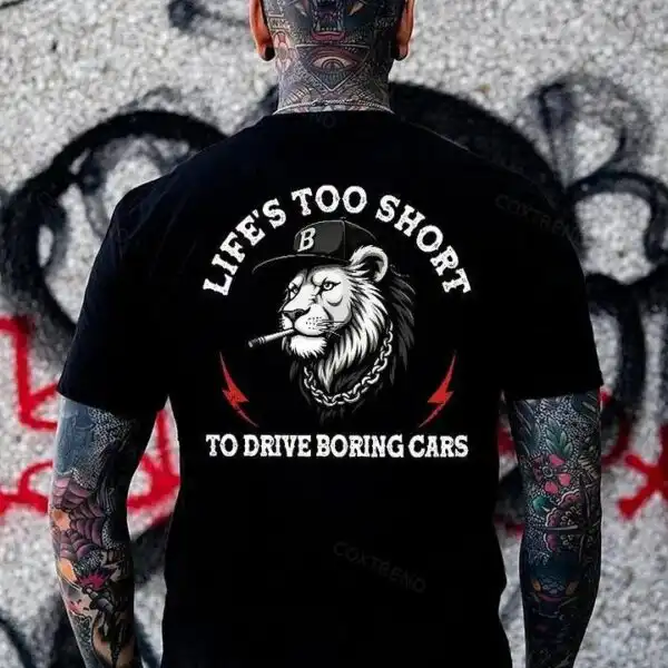 Men's Car Guy T-shirt, Life Is Too Short Hoodie, Free Shipping!
