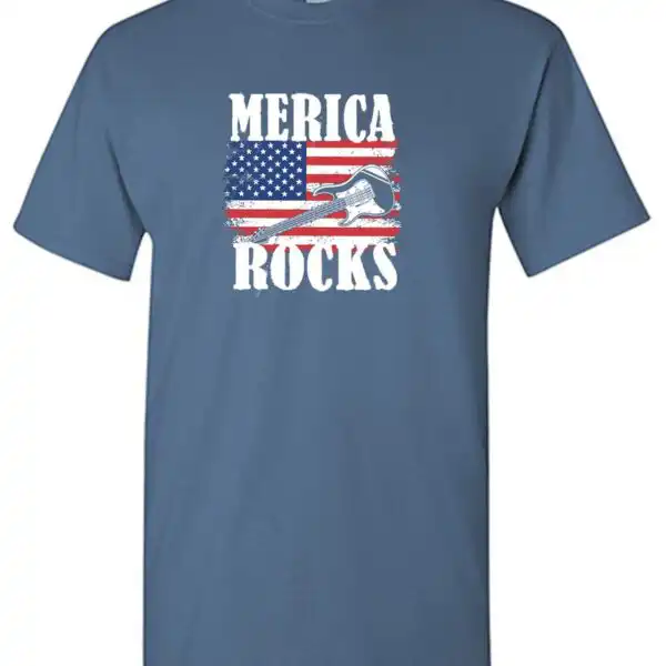 Merica Rocks Fourth of July Shirt - Soft and Comfortable Tee