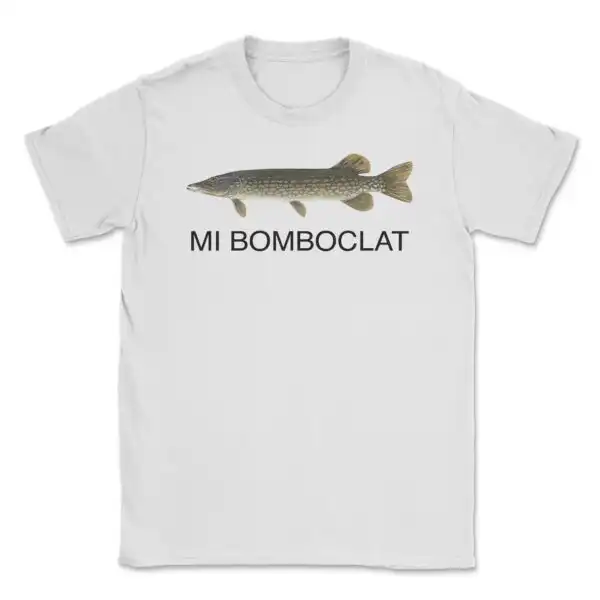 MI BOMBOCLAT Low-Res Fish Graphic Tee for Comedy Lovers