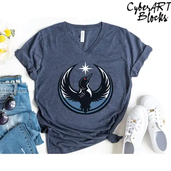 Minnesota Loon Resistance Political Protest V-Neck Shirt