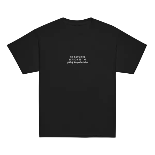 My Favorite Season Fall Patriarchy Embroidered Baby Tee | Editorial Artifact