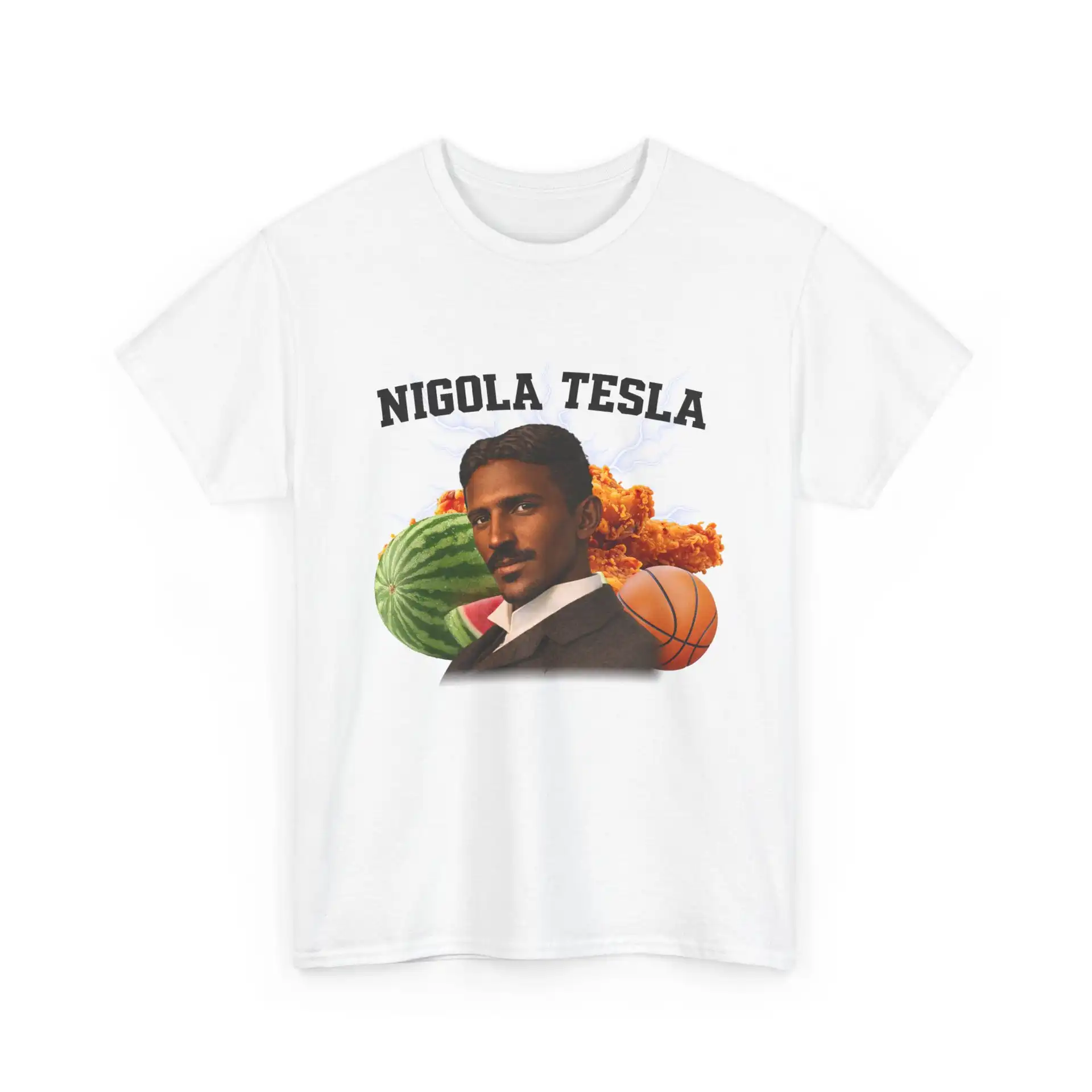 Nigola Tesla's Genius Graphic Tee for Laughs and Conversations Nigola Tesla's Genius Graphic Tee for Laughs and Conversations
