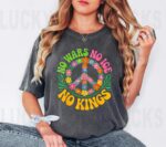 No Wars No ICE No Kings Floral Resist Political Hoodie