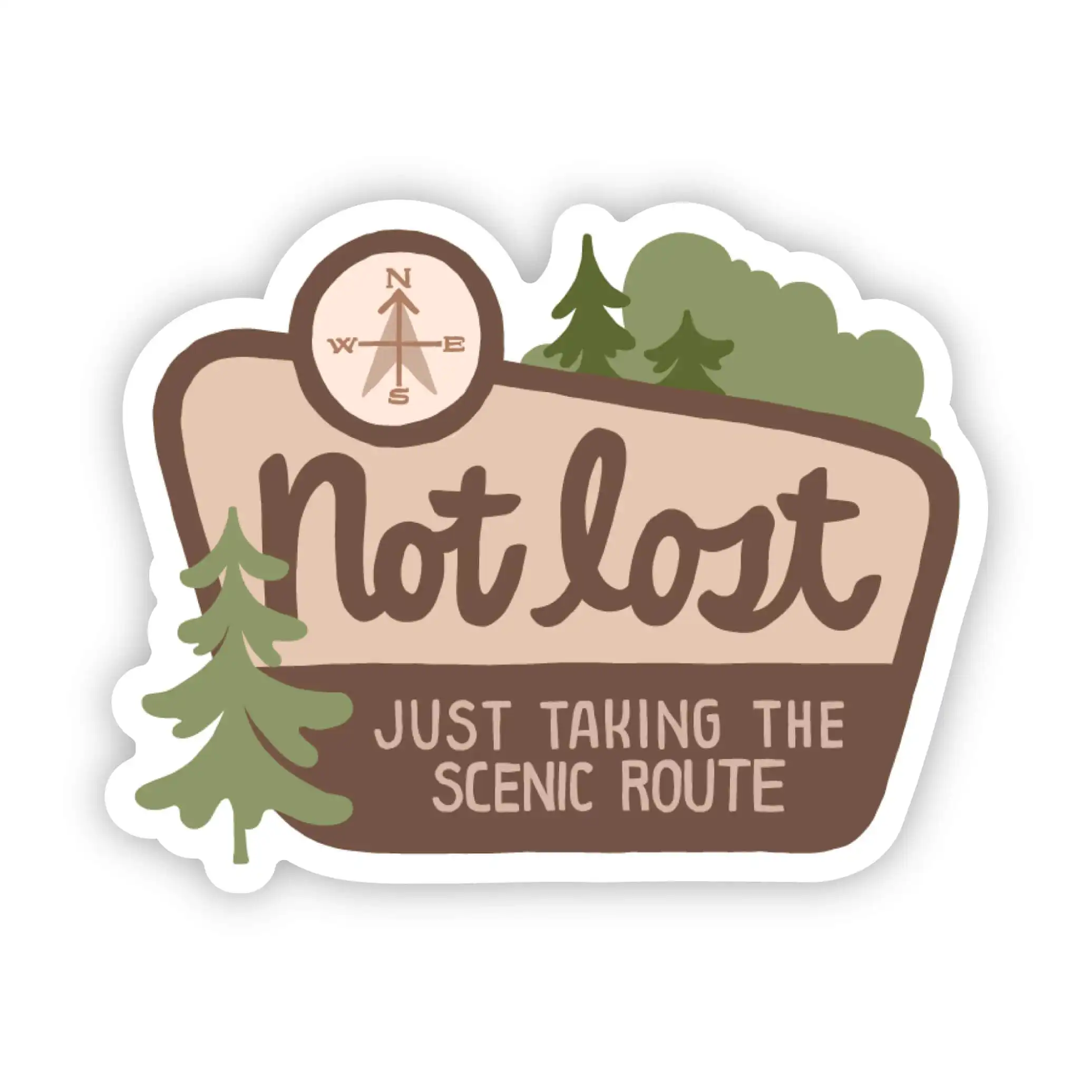 Not Lost Just Taking The Scenic Route Vinyl Sticker Not Lost Just Taking The Scenic Route Vinyl Sticker