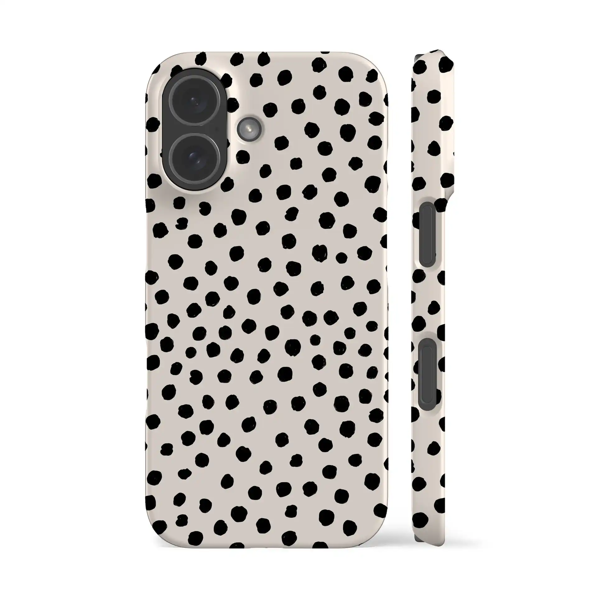 Painted Dots White Aesthetic Phone Case for iPhone Samsung Painted Dots White Aesthetic Phone Case for iPhone Samsung