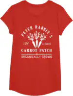 Peter Rabbit's Carrot Patch Easter Bunny T-Shirt | Garden Whimsy