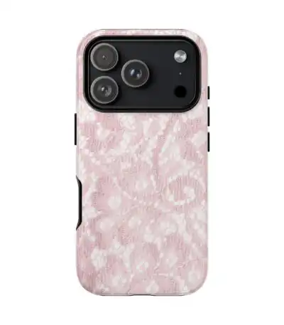 Pink Lace Floral Feminine Shockproof Phone Case