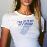 Please Leave A Message Micro Rib Baby Tee | Editorial Luxe