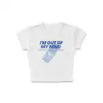 Please Leave A Message Micro Rib Baby Tee | Editorial Luxe