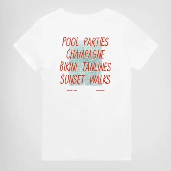 Pool Parties, Champagne & Sunset Walks Graphic Tee for Summer